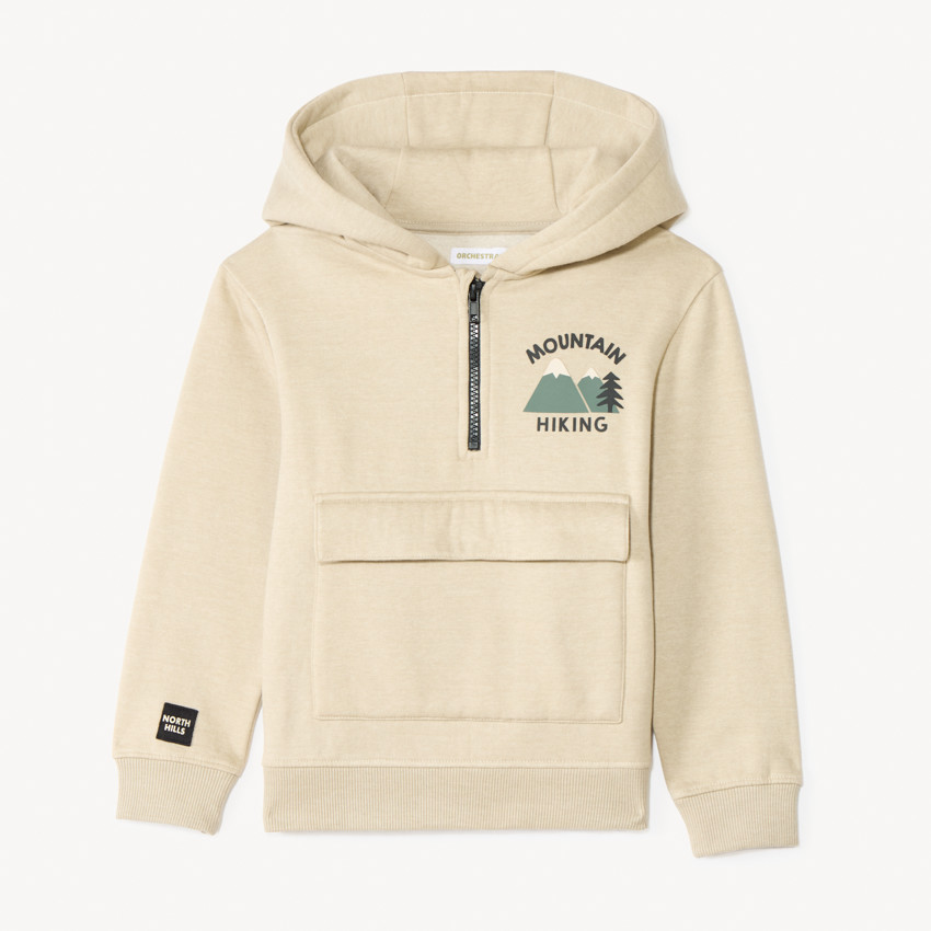 Sudadera de felpa con capucha y cremallera para niño 