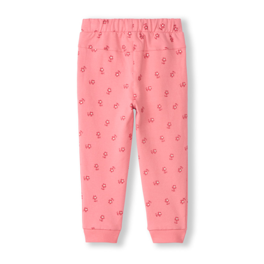 Pantalón jogging de felpa con estampado de flores para bebé niña 