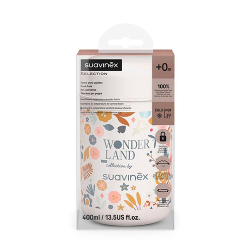 Termo papillas bebé 400ml Wonderland liberty beige 