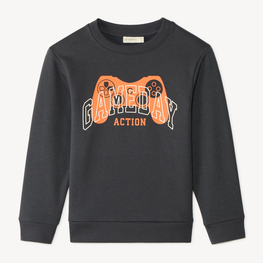 Sudadera de felpa con estampado divertido niño 