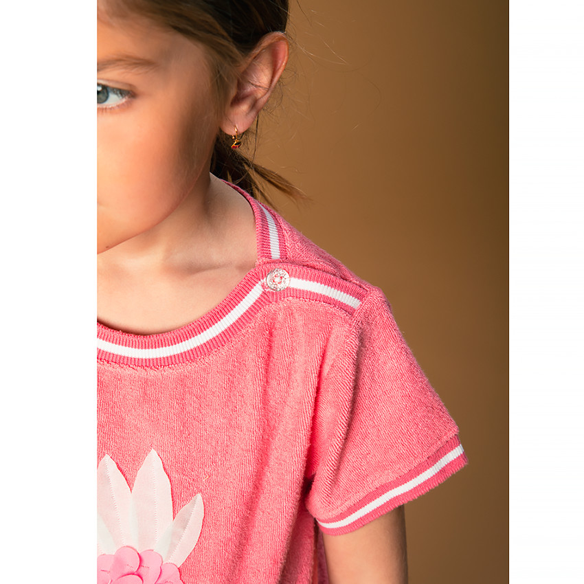 Vestido de playa de rizo para niña 