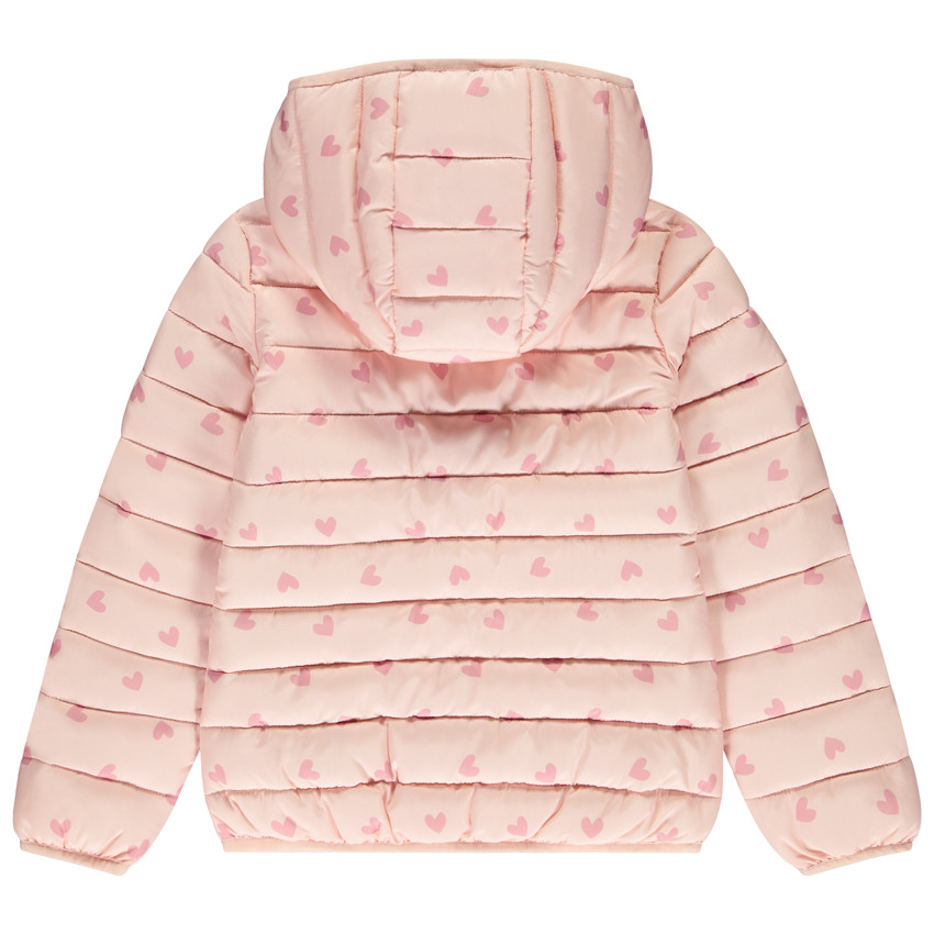 Doudoune acolchada estampada de corazones para niña 