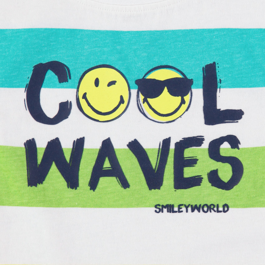 Camiseta de tirantes de rayas print Smiley 