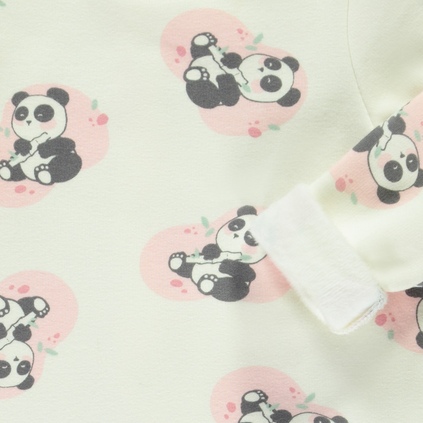 Pelele de terciopelo y sherpa con estampado fantasía para bebé niña  Additional Pelele de terciopelo y sherpa con estampado fantasía para bebé niña