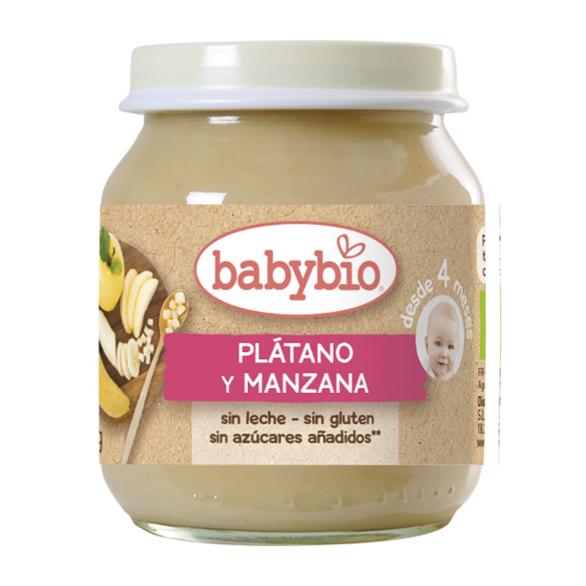BabyBio Manzana Platano 130 g  