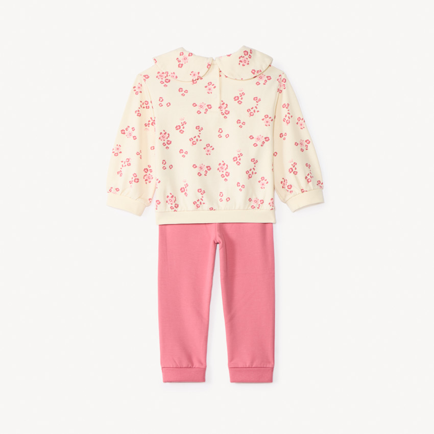 Conjunto de chándal con estampado de flores para bebé niña 