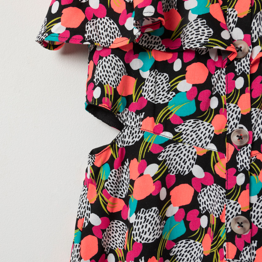 Vestido largo detalles cut out 