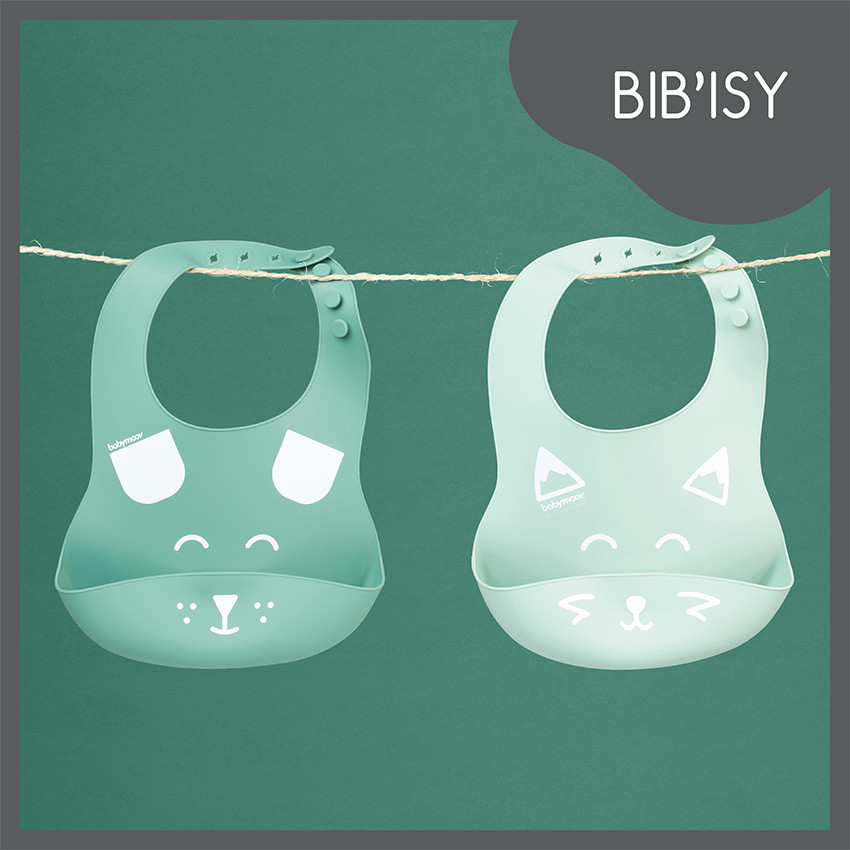 Pack de 2 baberos de silicona Bib'Isy 