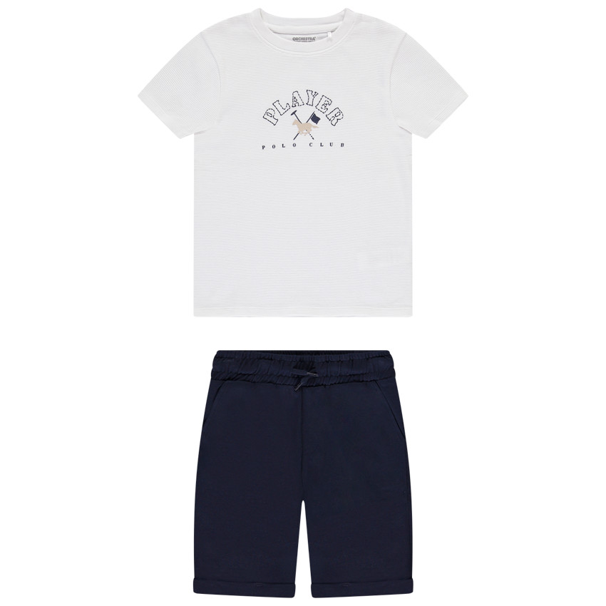 Conjunto corto de 2 piezas estampado para niño 