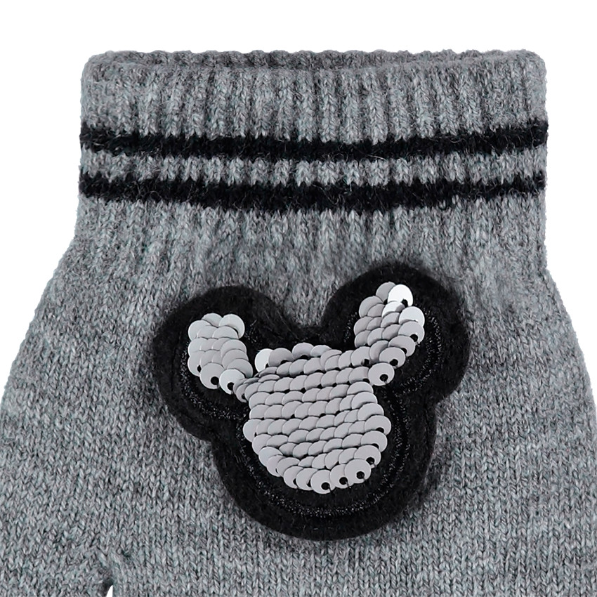 Guantes de punto con Mickey de lentejuelas Disney 