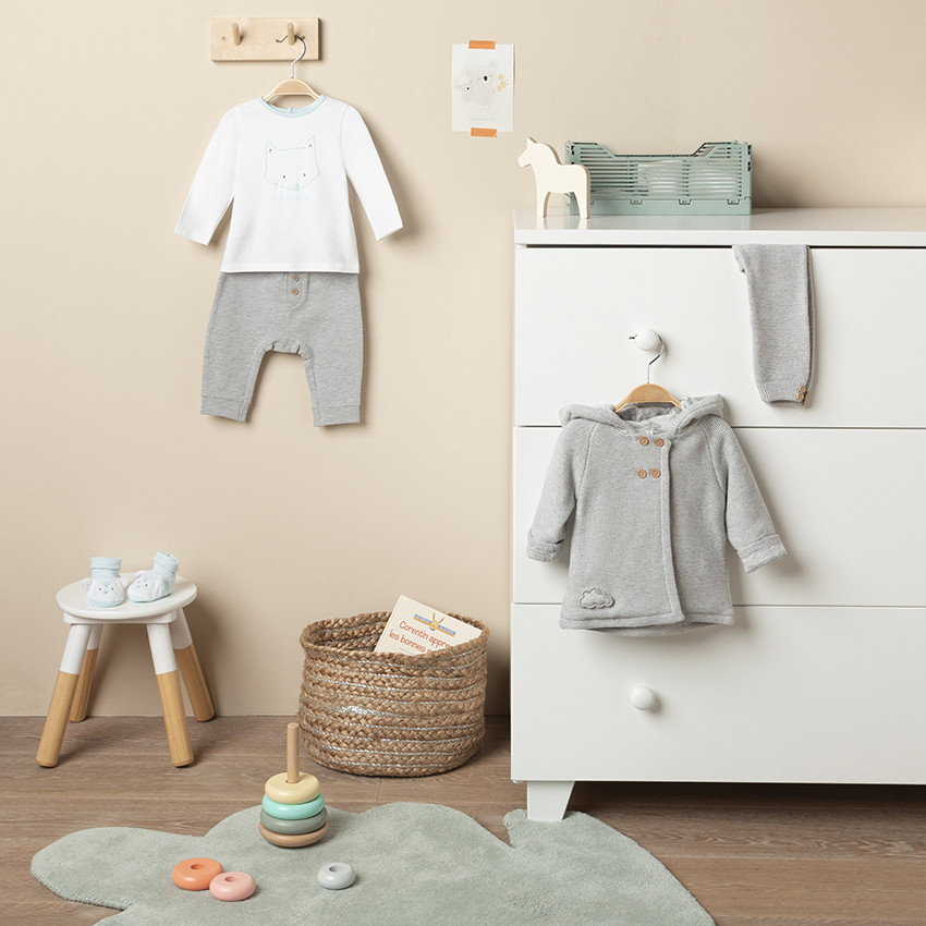 Conjunto pantalón y camiseta manga larga de algodón orgánico 