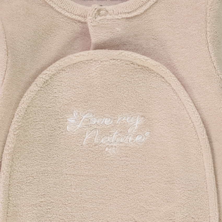 Pelele de terciopelo con bordado para bebé 