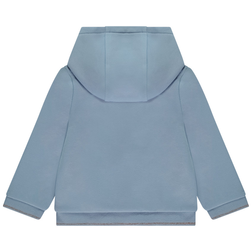 Chaleco de felpa con mangas largas y bolsillos en forma de corazón para bebé niña 