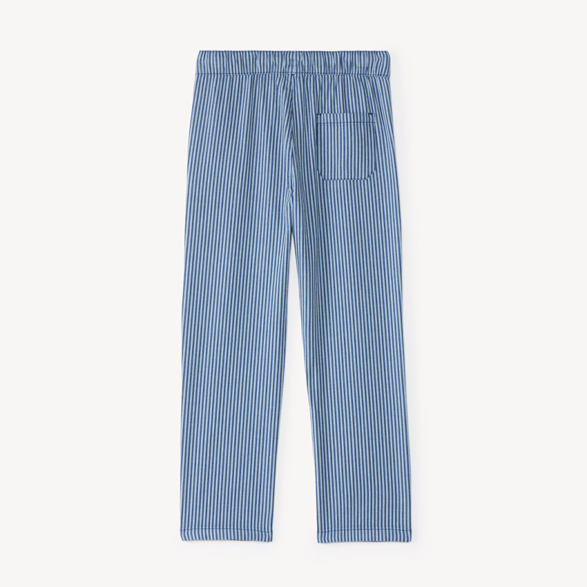 Pantalón boy baggy de tela a rayas 