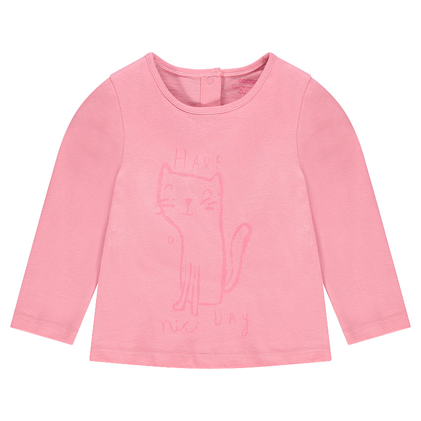 Camiseta de manga larga con estampado de gato de fantasía 