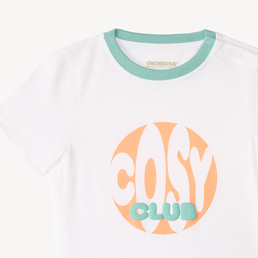 Conjunto de 4 camisetas de manga corta con diseños para niño. 