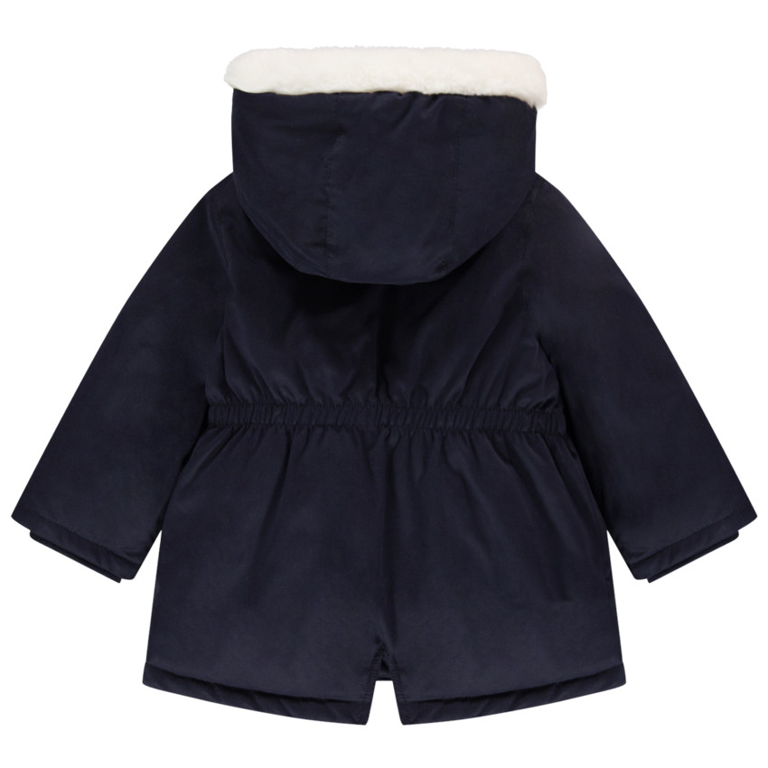 Parka 2 en 1 con forro sherpa en los bolsillos para bebé niña 