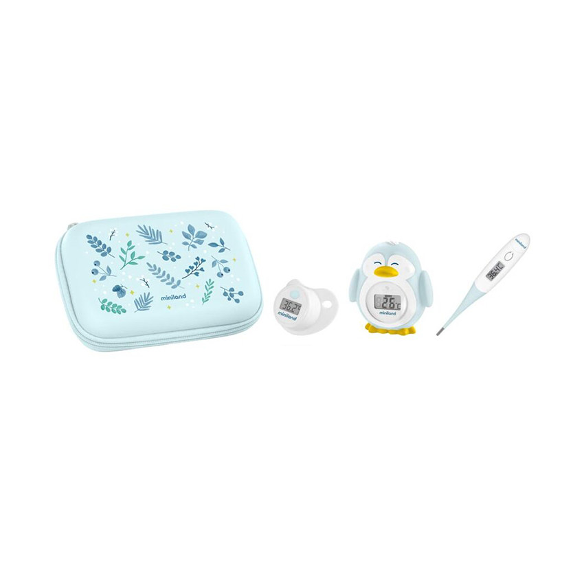 Set de 3 termómetros para bebé Thermokit Bear azul 