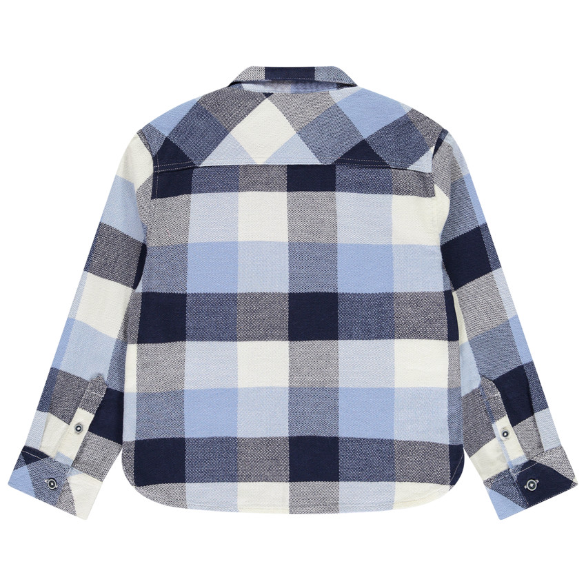 Camisa de tela a cuadros estilo leñador para niño 