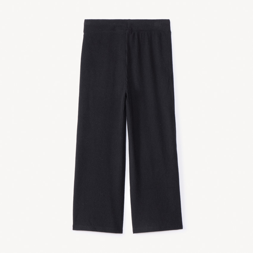 Leggings de punto acanalado lisos para niña 