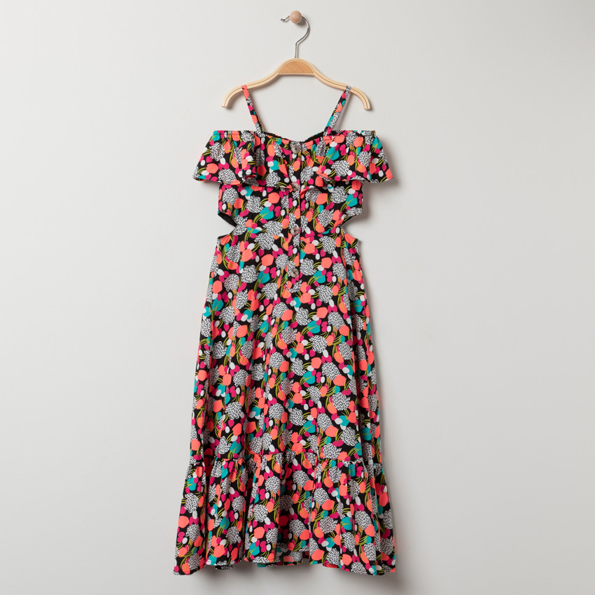 Vestido largo detalles cut out 