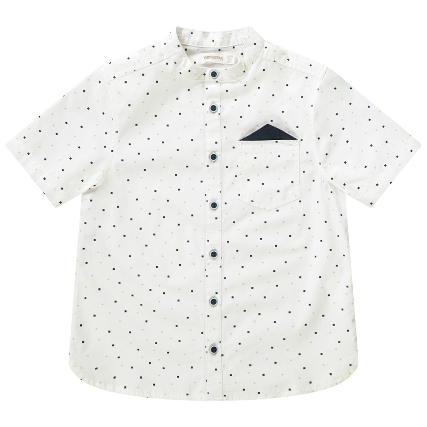 Camisa de manga corta estampada con pañuelo para niño  Additional Camisa de manga corta estampada con pañuelo para niño
