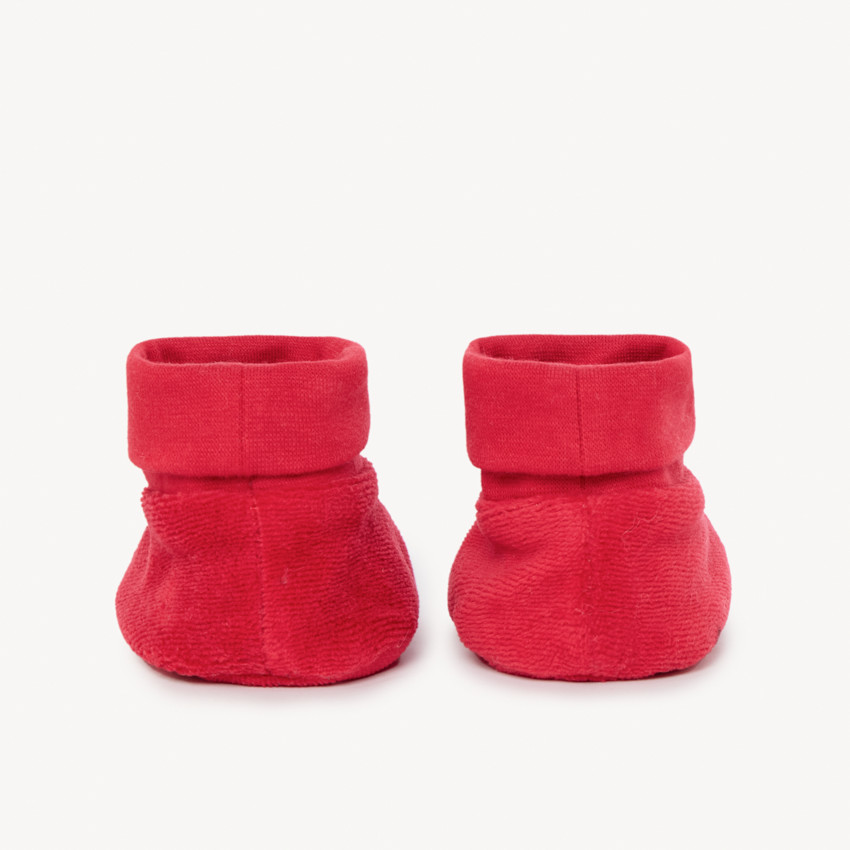 Chaussons velours motif biscuit de Noël pour bébé fille 