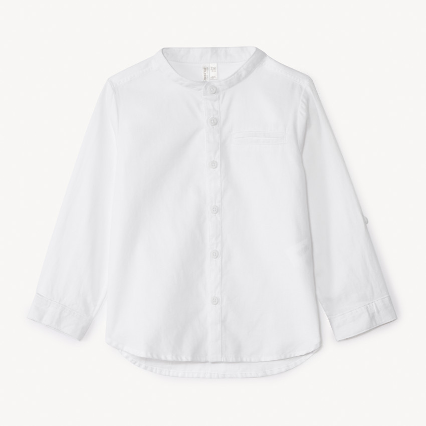Camisa de manga larga cuello mao para bebé niño  Additional Camisa de manga larga cuello mao para bebé niño