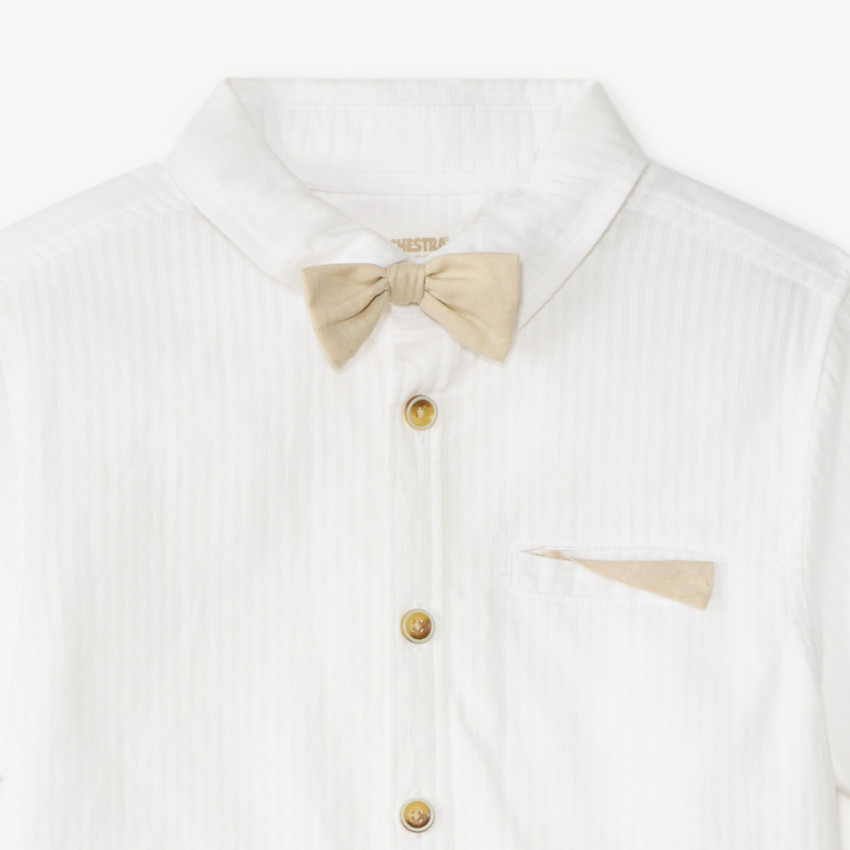 Camisa de manga corta + pajarita para niño 