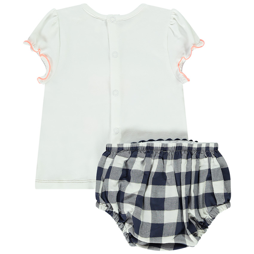 Ensemble t-shirt + bloomer pour bébé fille 