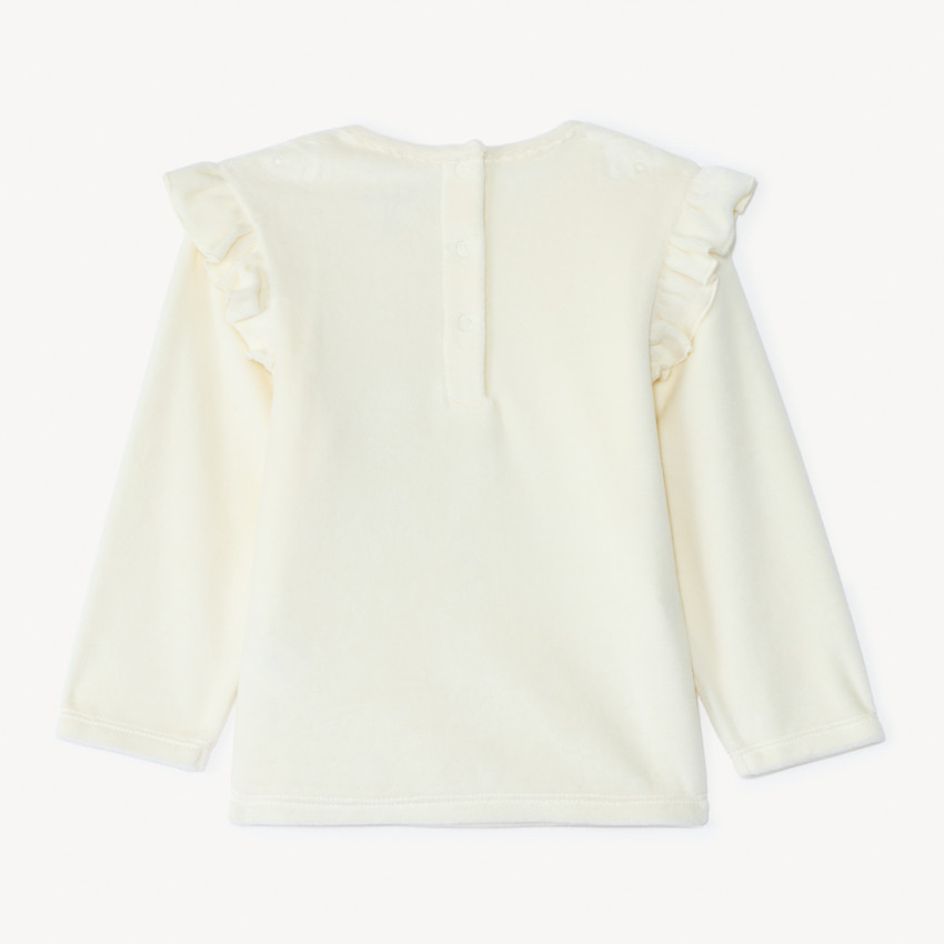 Set pyjama velours de Noël pour bébé fille avec finitions différentes selon l'âge 