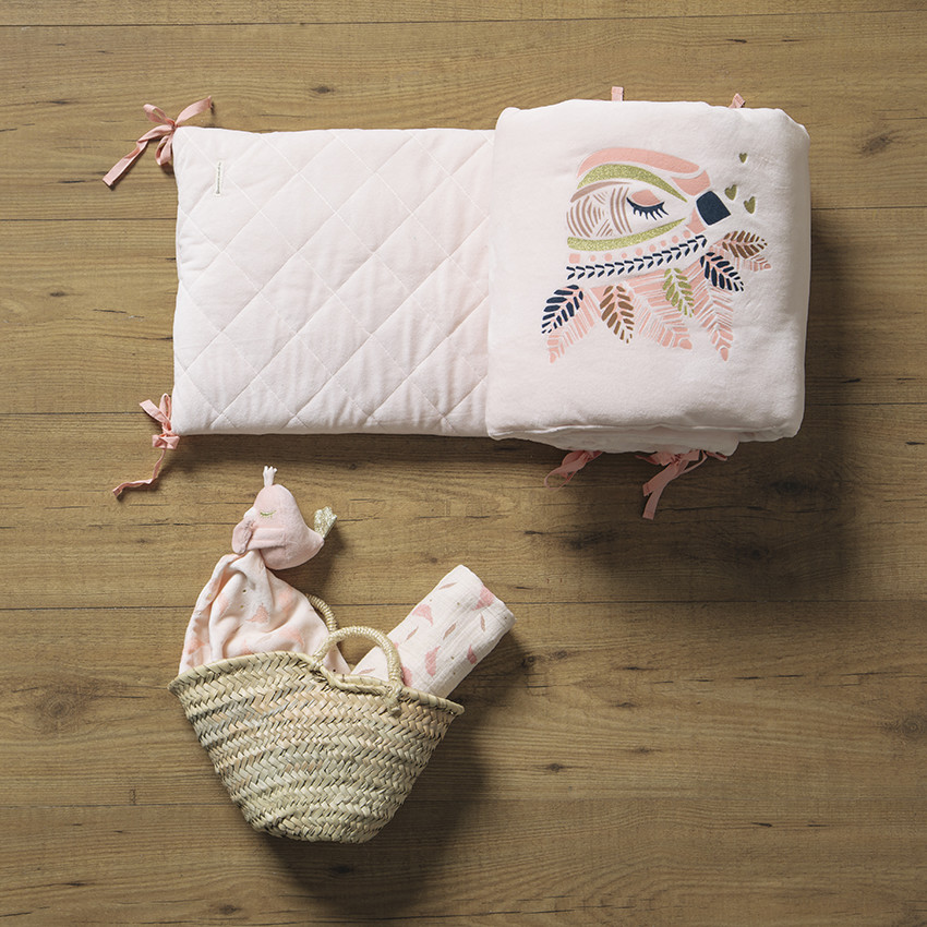 Protector de cuna 3 paneles Magic Bird 