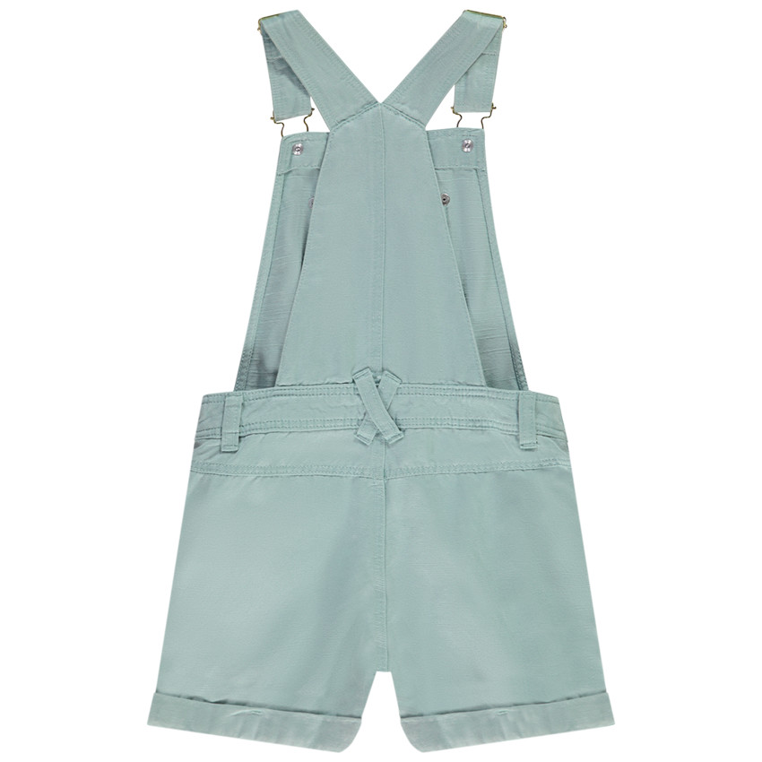 Salopette corta lisa de lyocell para niña 