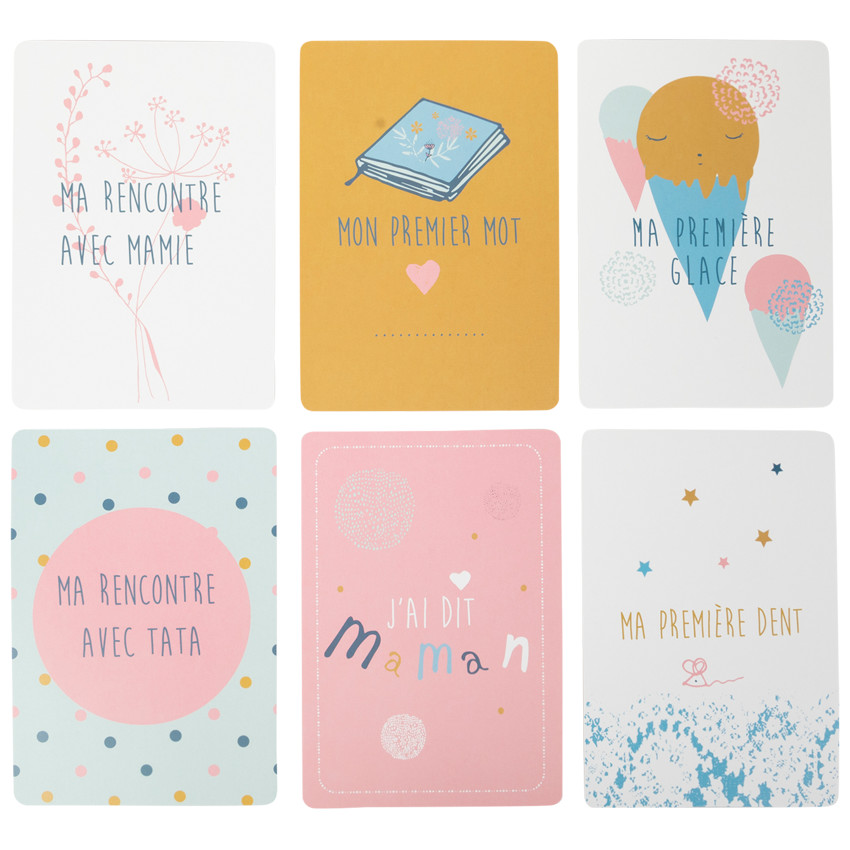 Tarjetas de fotos de nacimiento para niña x28 