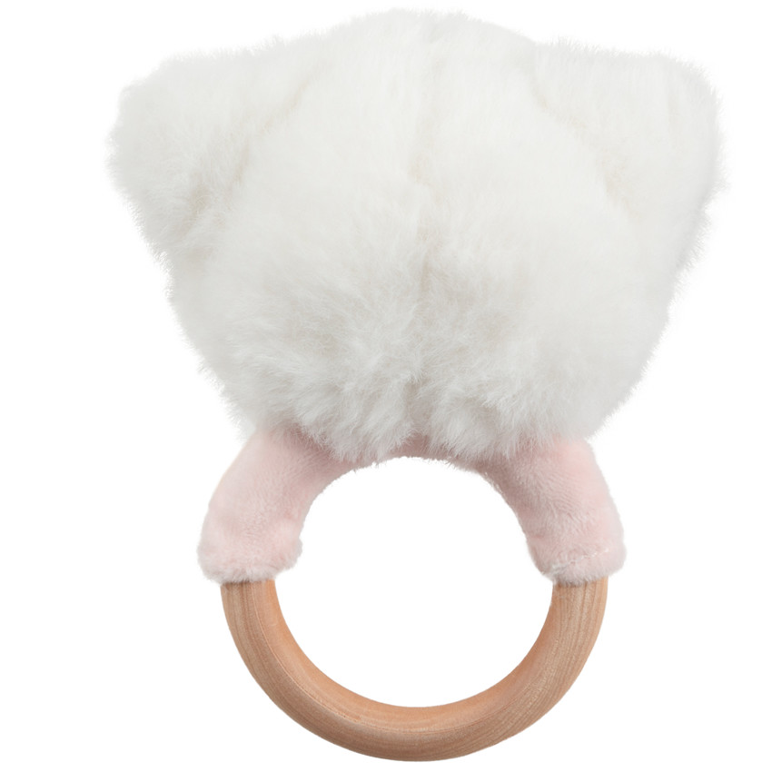 Sonajero de peluche con anillo de madera  Additional Sonajero de peluche con anillo de madera