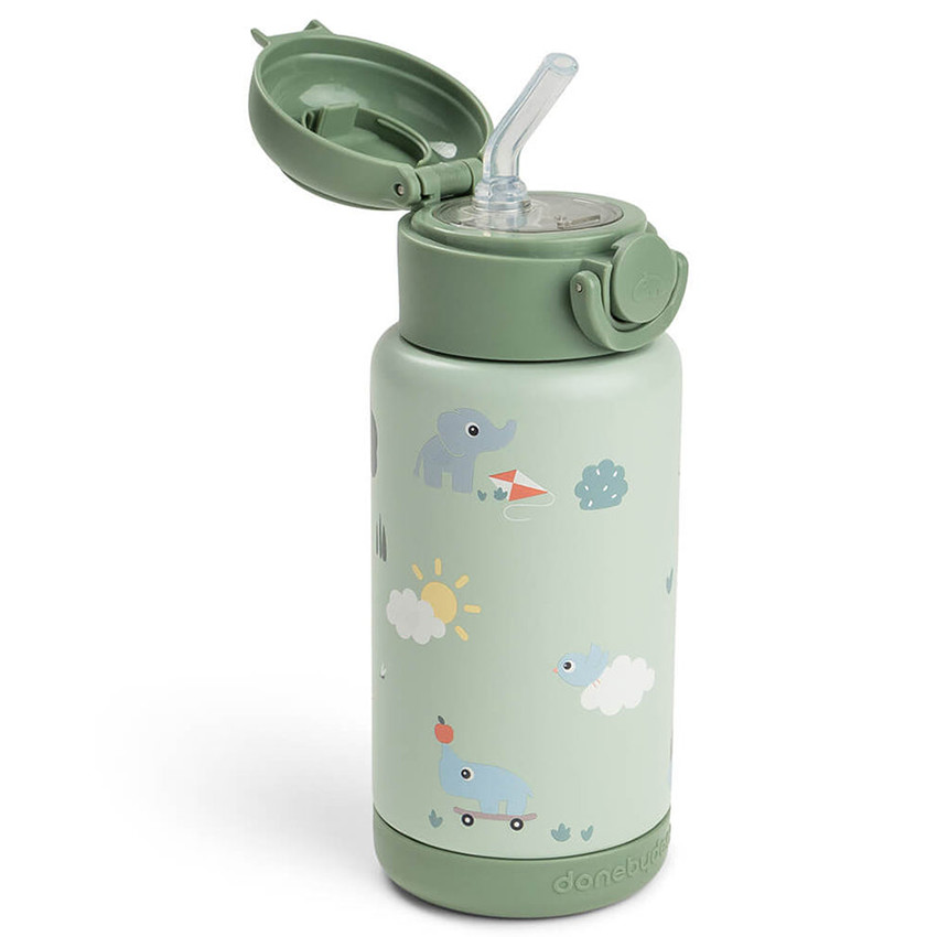 Botella térmica con pajita 340ml Playground Verde 