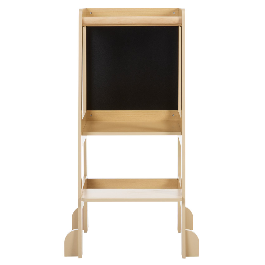 Torre de aprendizaje Premissori con pizarra negra de madera color natural 