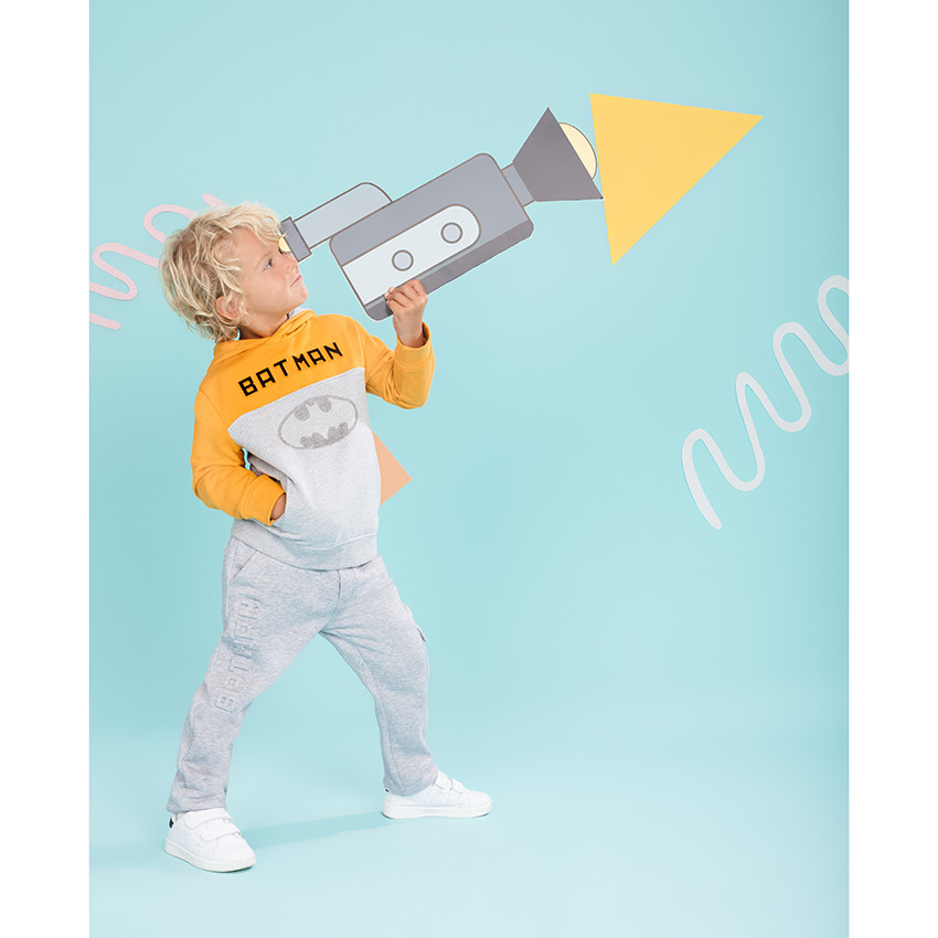 Sudadera de felpa bicolor con capucha Batman 