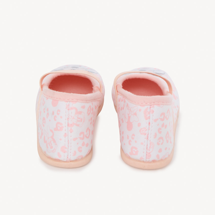 Zapatillas babies estampadas y parche de Minnie Disney para niña 