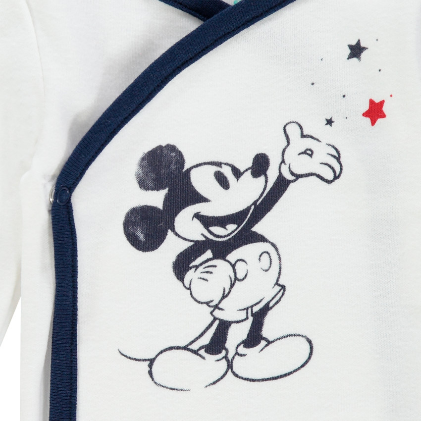Body manches longues en coton pour bébé garçon print Mickey Disney 