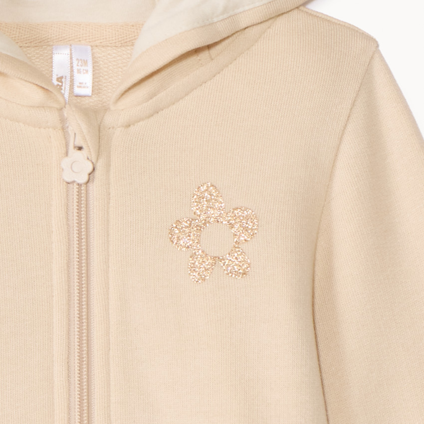 Chaleco de felpa con capucha divertida para niña. 