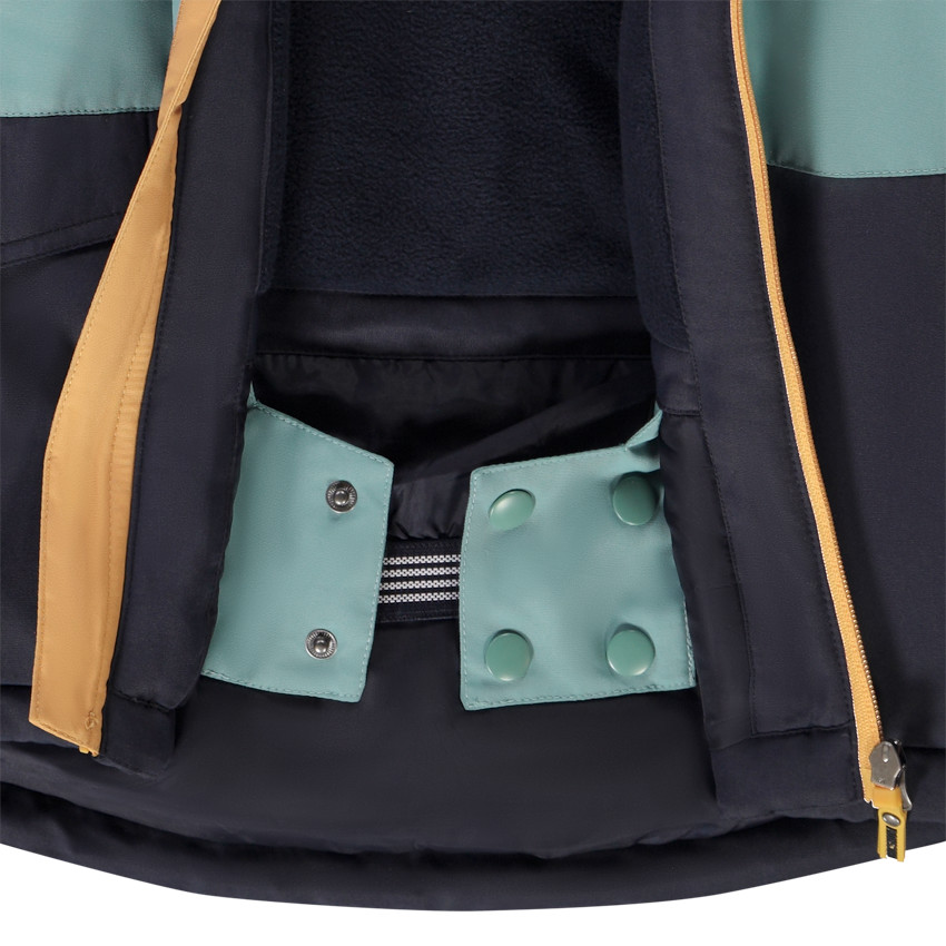 Blusón de esquí efecto color block con capucha removible para niño 