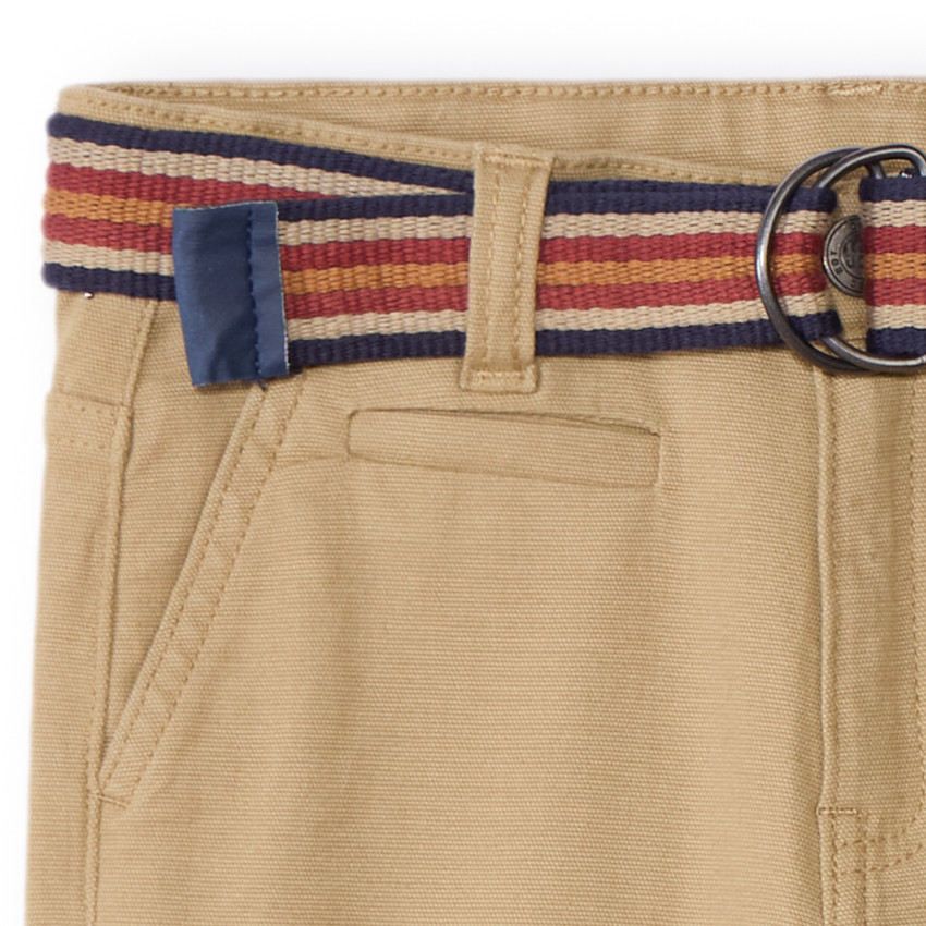 Pantalón con cinturón de doble hebilla para niño 