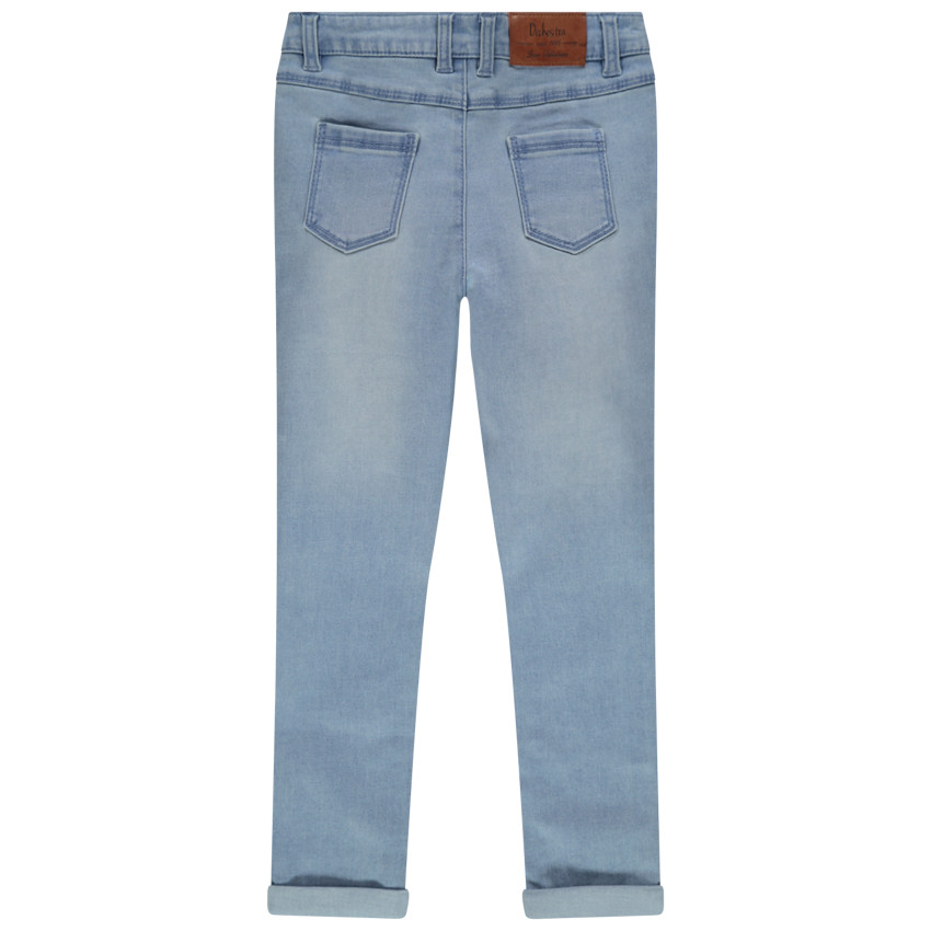 Jeans skinny efecto desgastado de denim para niña  Additional Jeans skinny efecto desgastado de denim para niña
