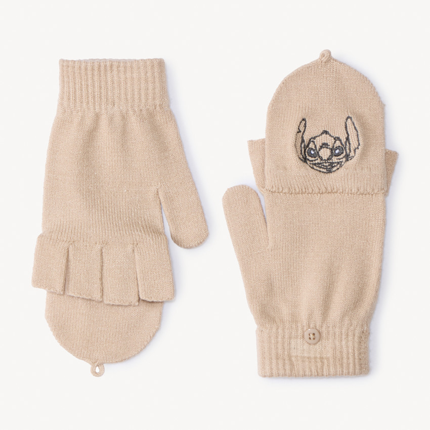 Paire de moufles 2 en 1 Stitch Disney pour fille 
