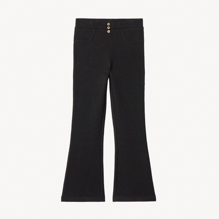 Legging évasé effet côtelé uni pour fille 