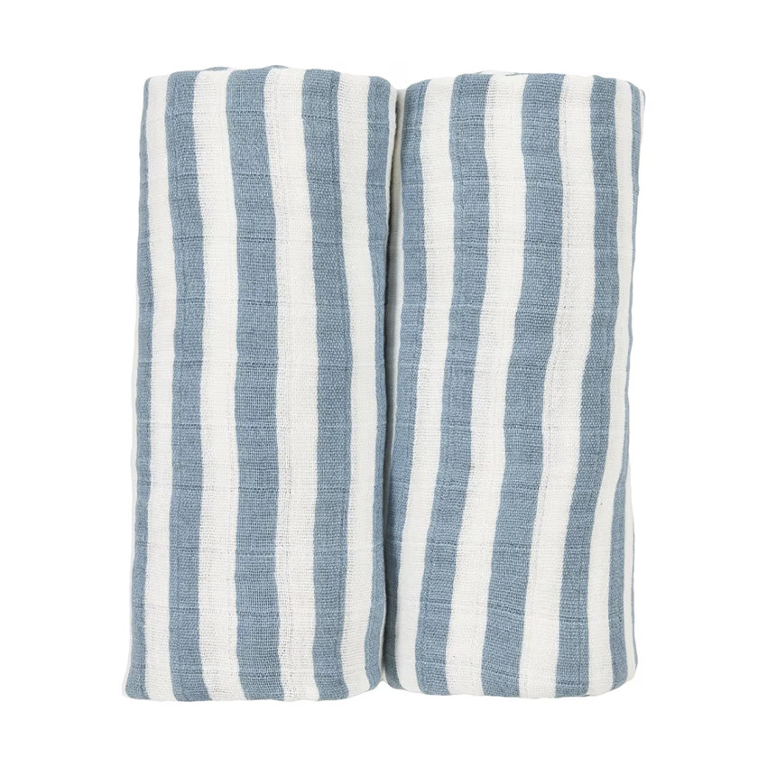 Muselinas pack 2 uds 120x120 cm Stripe Jeans 
