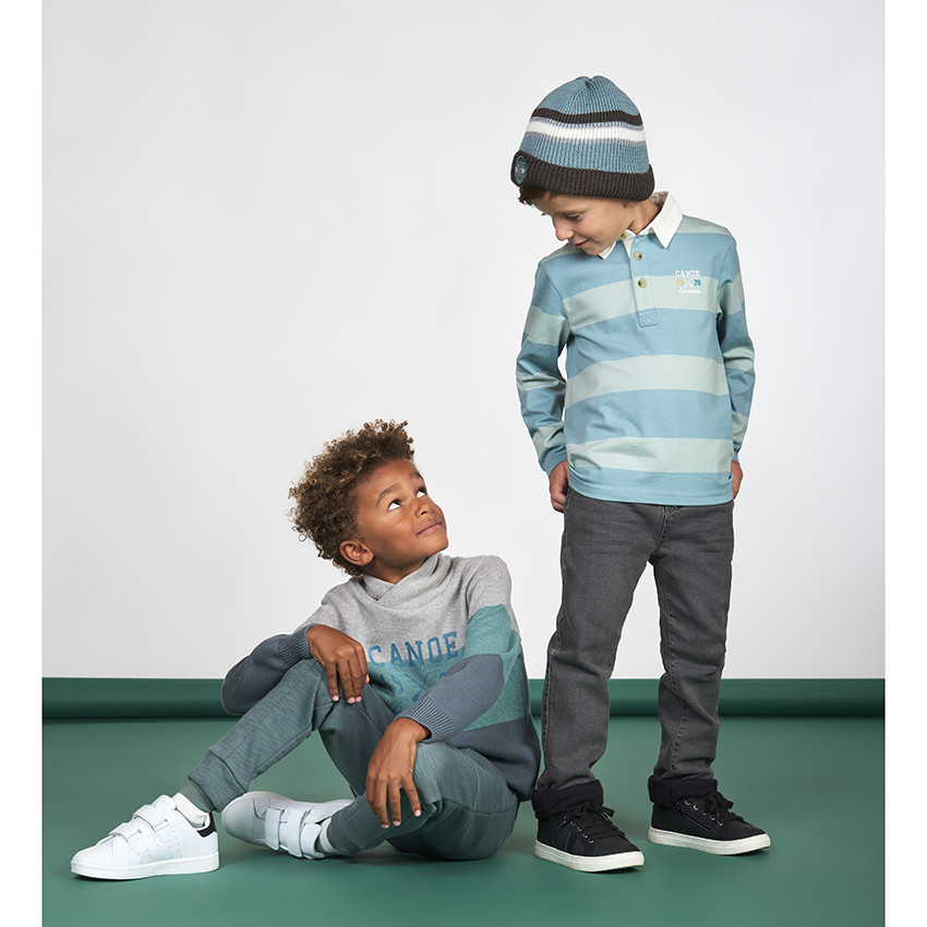 Pantalones vaqueros slim en denim liso para niño 