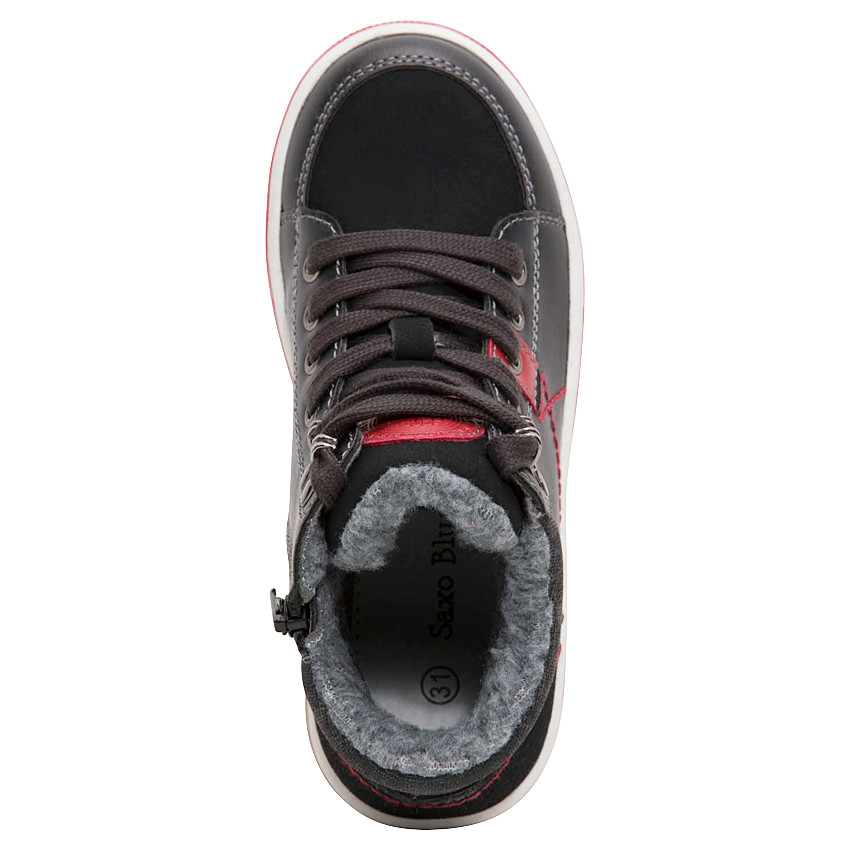 Zapatillas altas para niño con cordones y cremallera 