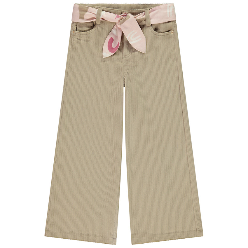Pantalón de pana acampanado con cinturón para niña  Additional Pantalón de pana acampanado con cinturón para niña